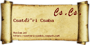 Csatári Csaba névjegykártya