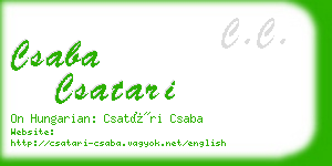 csaba csatari business card